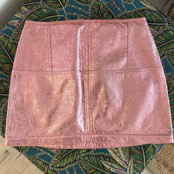 For Love & Lemons Pink Metallic Mini Skirt - Picture 3 of 5